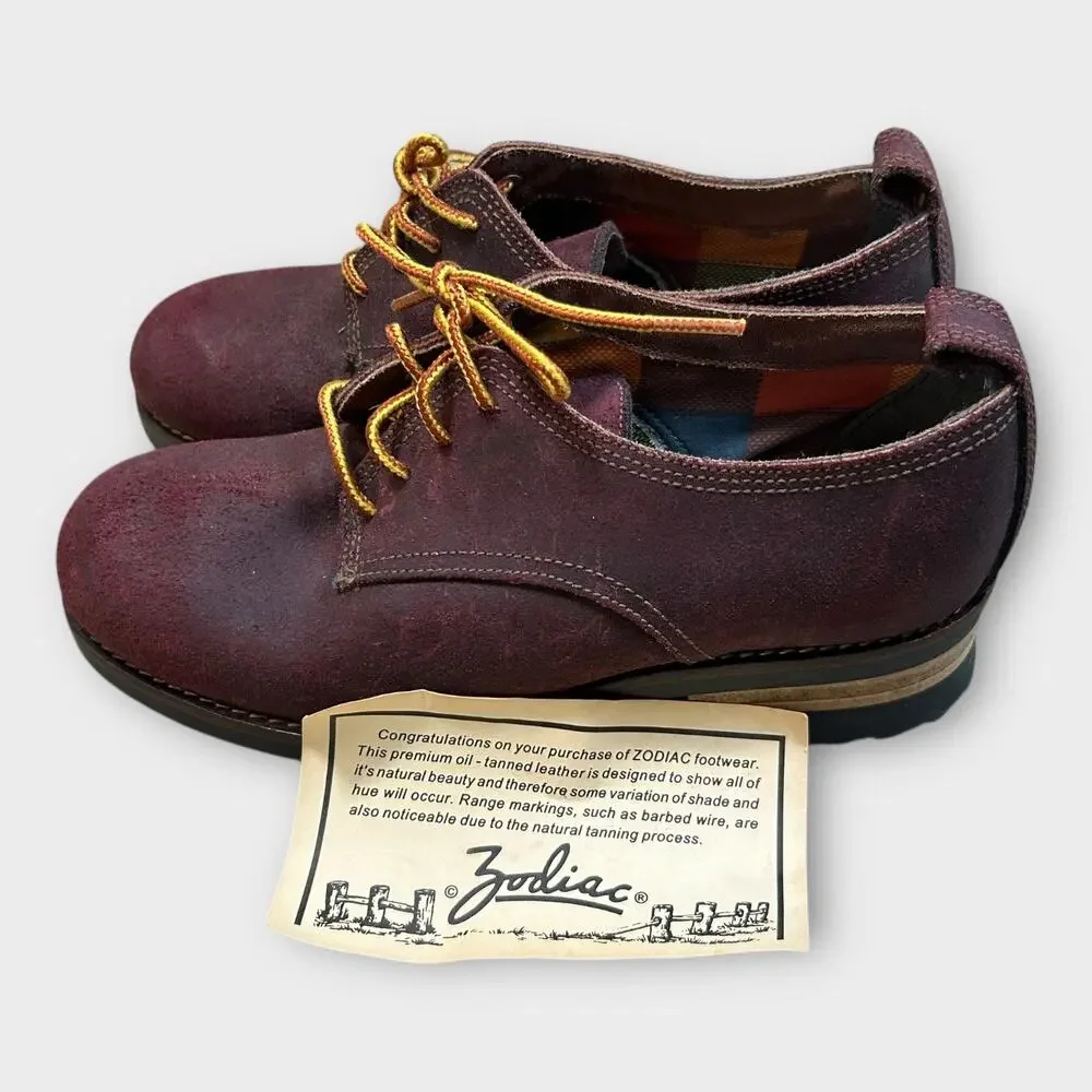 Vintage Zodiac Chunky Leather Lace Up Oxford Shoe Womens 7 NWT Hipster Twee Edgy